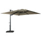 10ft/13ft Square Aluminum 90° Adjustable Tilt Umbrella with Base for Outdoor Patio Umbrella