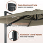 10ft/13ft Square Aluminum 90° Adjustable Tilt Umbrella with Base for Outdoor Patio Umbrella