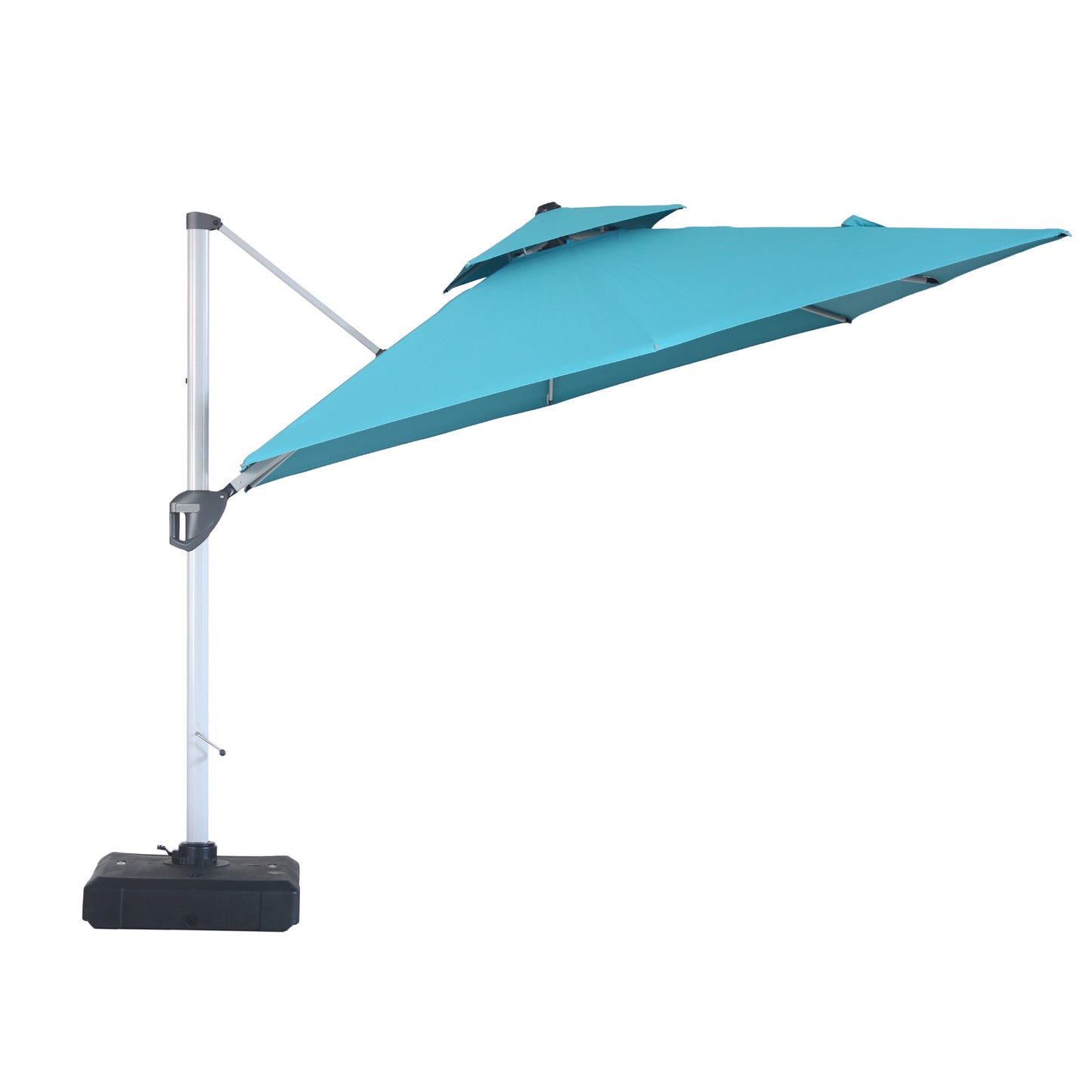 MONDAWE 10 ft Cantilever Patio Umbrella with 360¡« Rotation Cover and Base