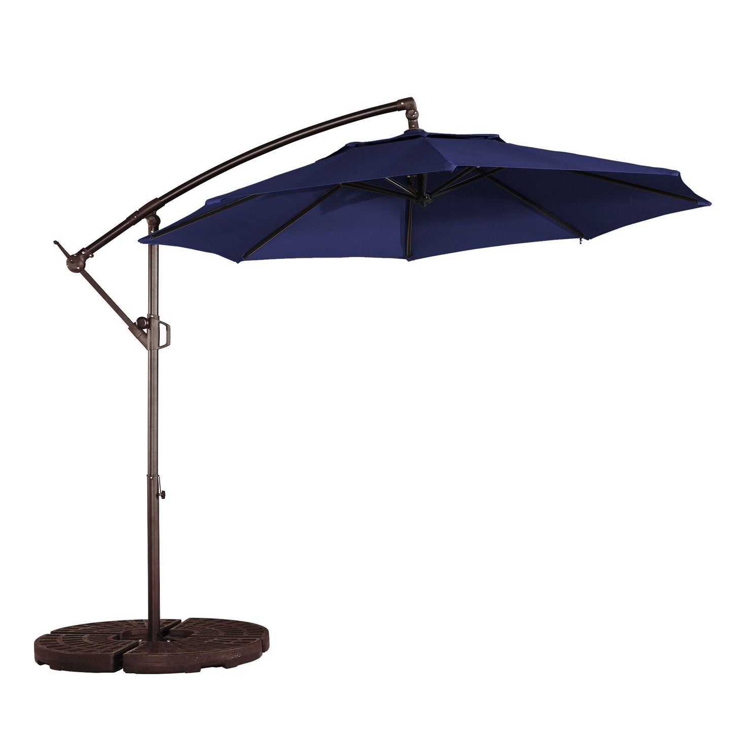 MOODHT11_PRNT Mondawe 11ft Cantilever/Offset Hanging Patio Umbrella with Easy Tilt and Crank 360 Rotate