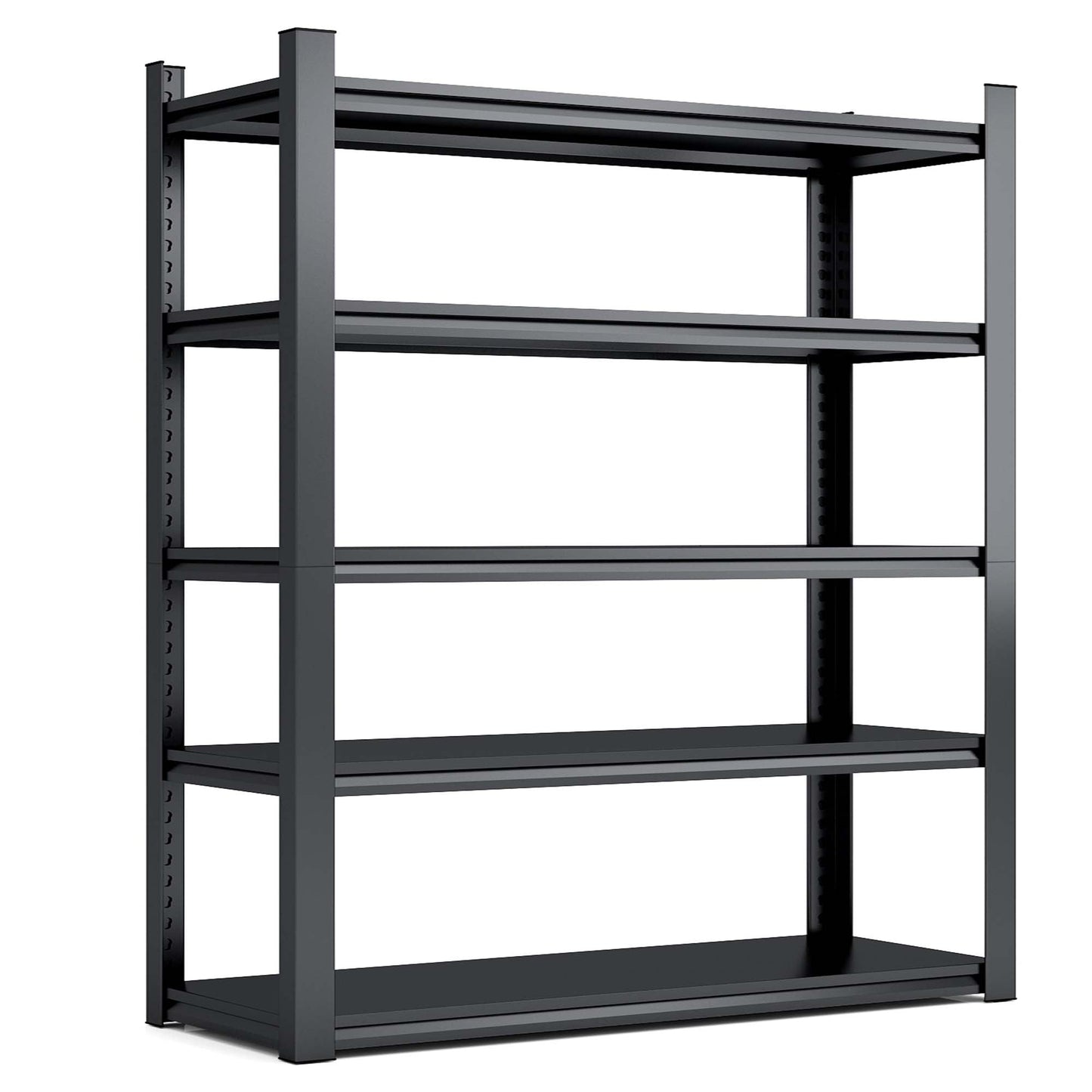 Mondawe 72 Inch 5-Layer Metal Shelf, Capable Of Carrying 2000LBS Black Gray Heavy-Suty Shelves