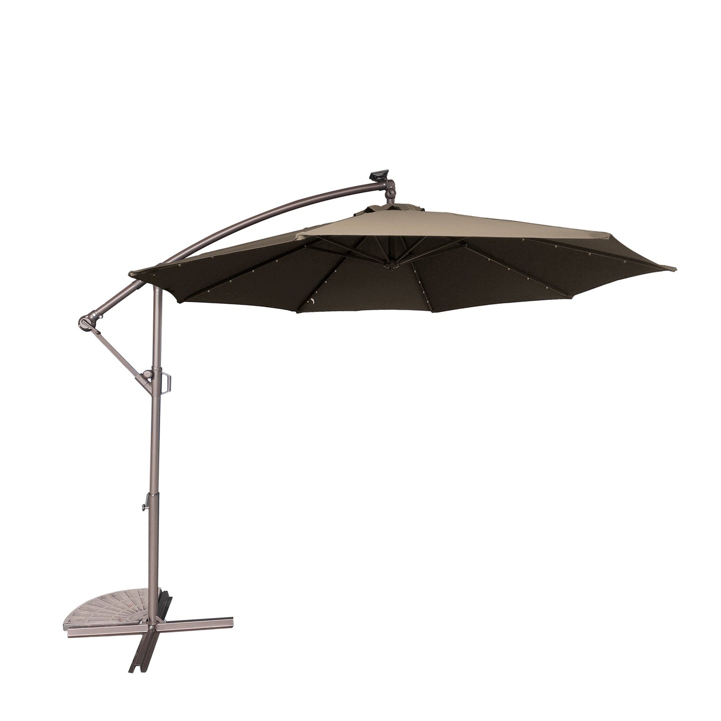 MOODHT11LED_PRNT Mondawe 11ft Cantilever/Offset Hanging Patio Umbrella with Solar Light Included