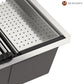 Undermount 30-in x 19-in Brushed Stainless Steel Single Bowl Workstation Kitchen Sink