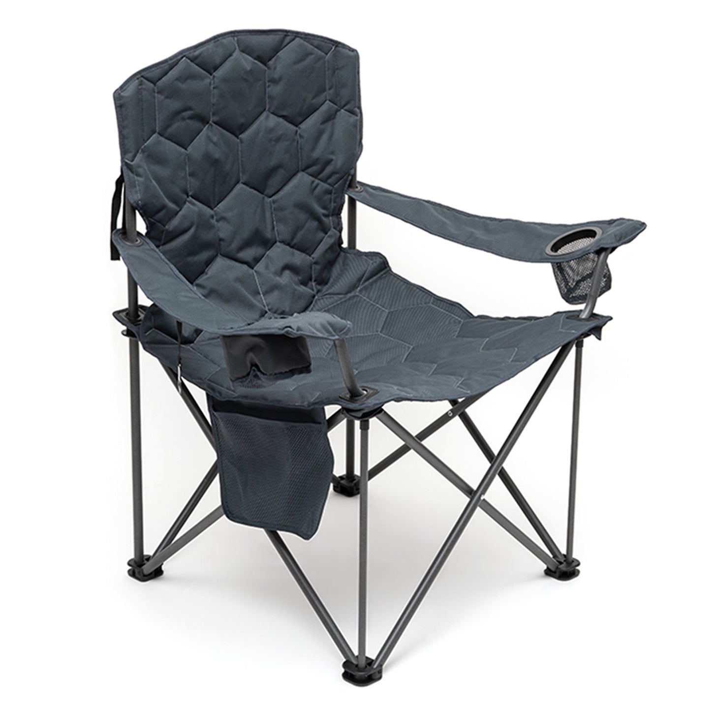 MONDAWE Oversized Folding Camping Chair with Cup Holder and Side Pocket Outdoor Chair