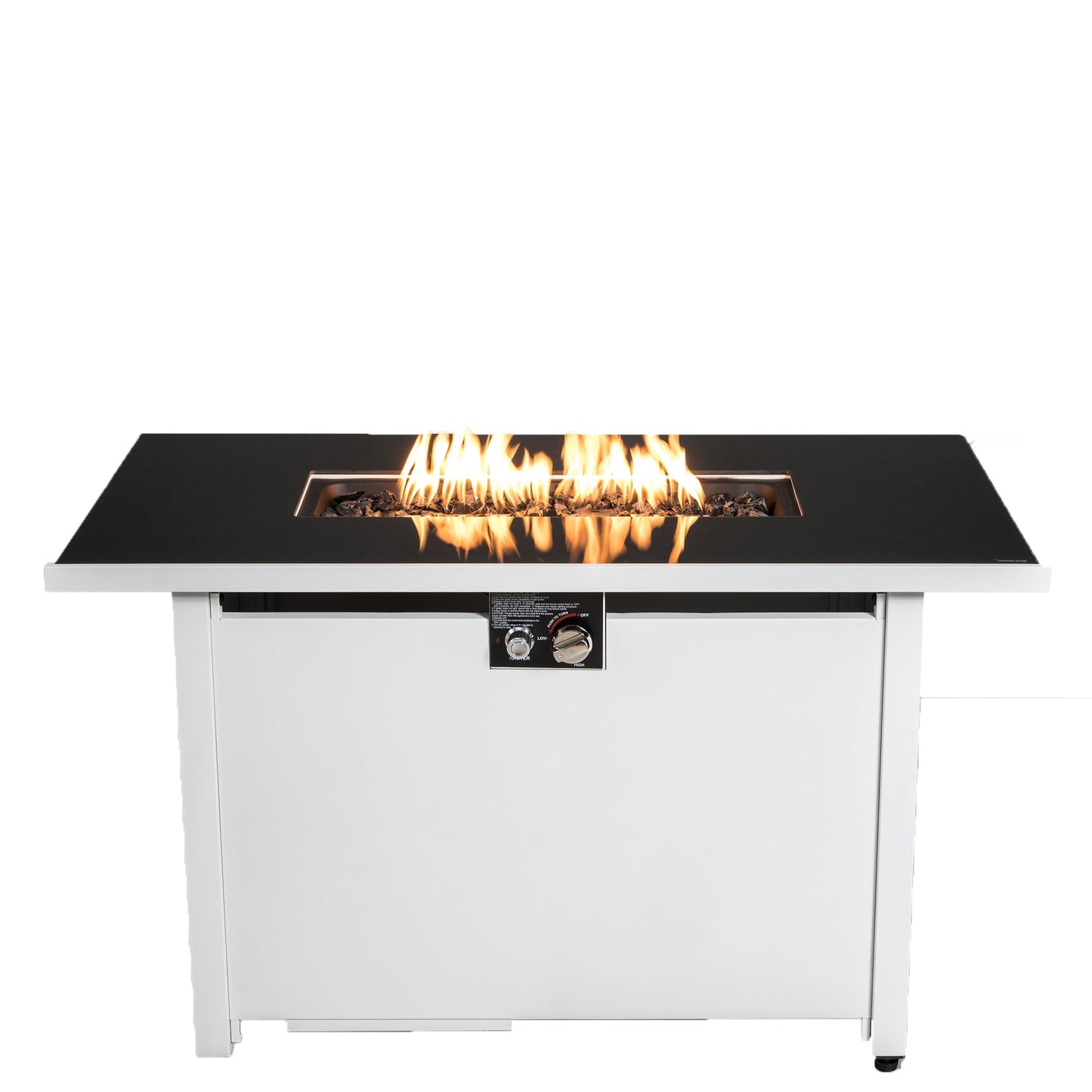 Mondawe 25 H x 42 W Steel Outdoor Fire Pit Table with Lid