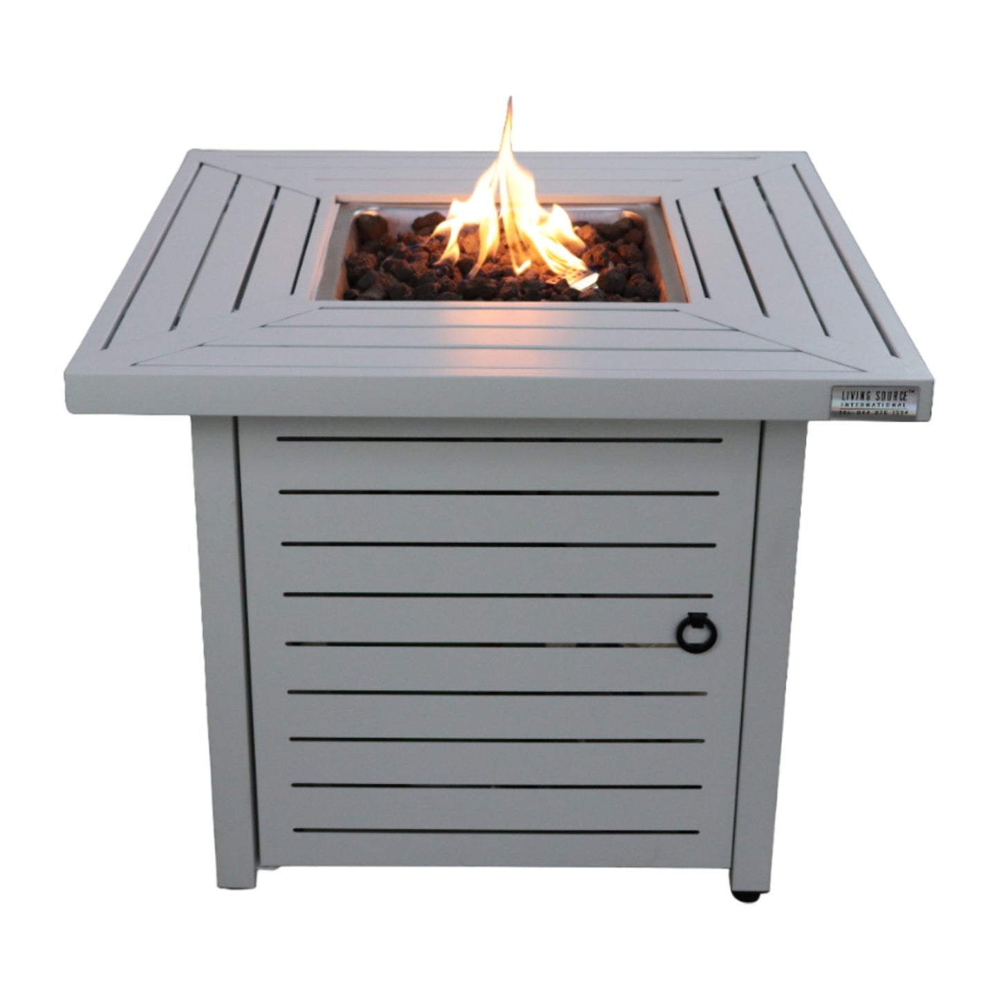 Mondawe 25Inch H x 30Inch W Steel Propane/Natural Gas Fire Pit Table