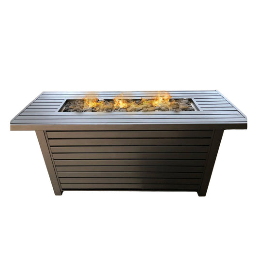 Mondawe Casselton Steel Propane/Natural Gas Outdoor Fire Pit Table with Lid