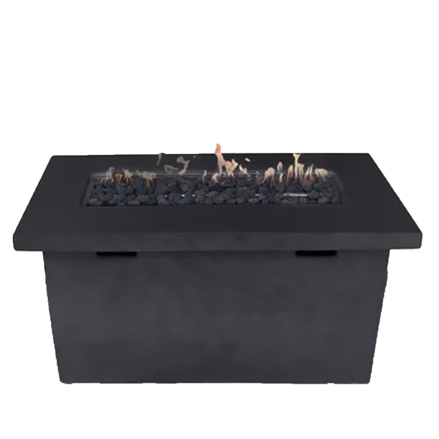 Mondawe Charcoal 25Inch H x 42Inch W Fiber Reinforced Concrete Propane Outdoor Fire Pit Table