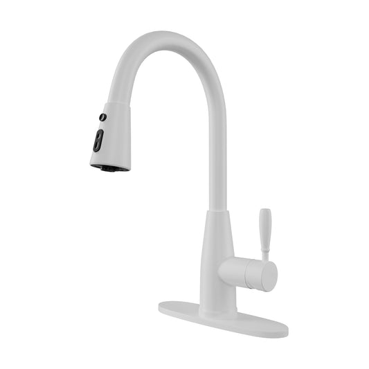 MONDAWE Pull-Down Kitchen Faucet Retractable Brass Hot and Cold Adjustable Swivel Sink Faucet