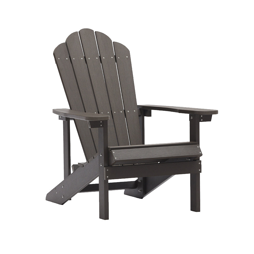 MONDAWE Outdoor Patio Reclining Slat Polyethylene Plastic Adirondack Chair