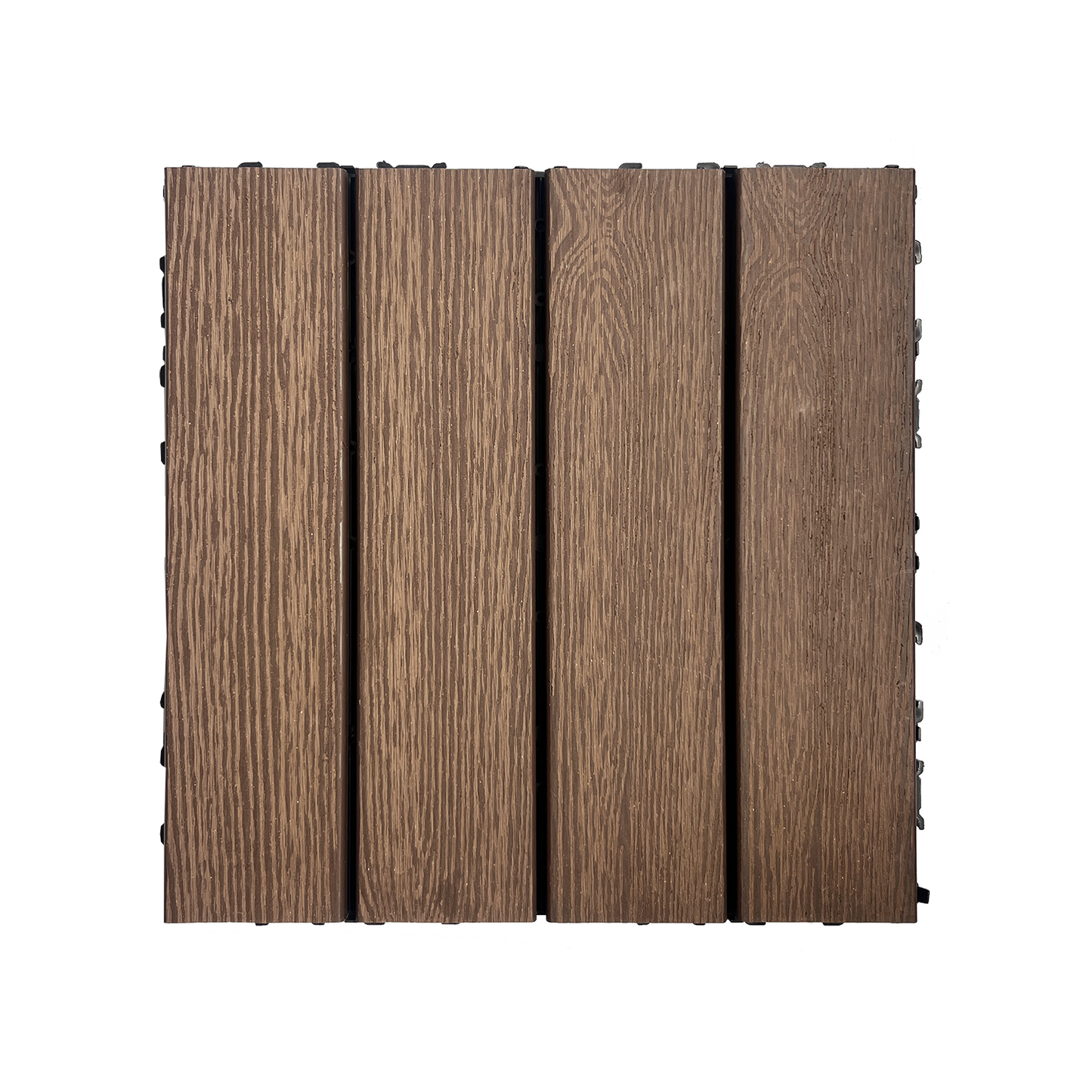 MD-FHM-02-PRNT Mondawe 12-inch x 12-inch Wood Plastic Composite Deck Tiles (Set of 20pcs)