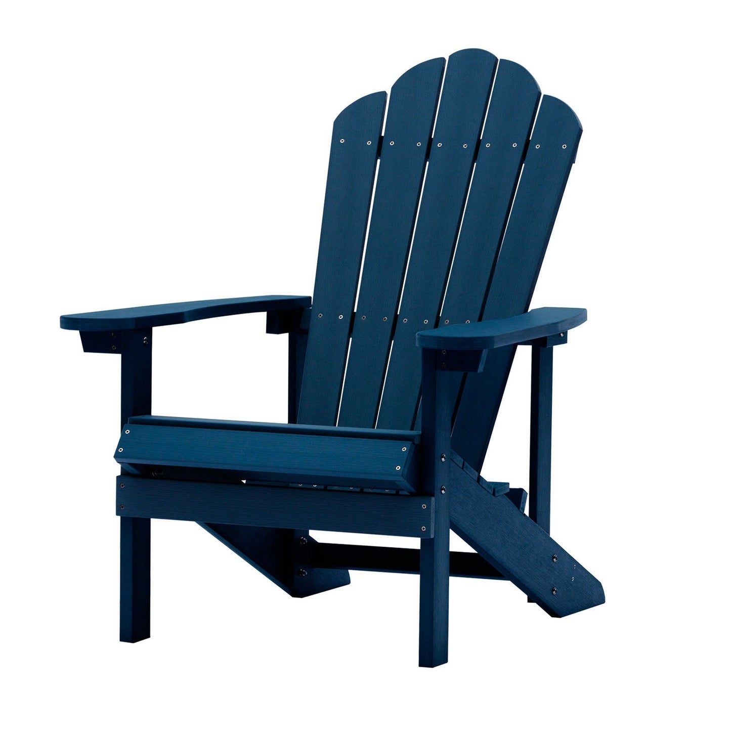 MONDAWE Outdoor Patio Reclining Slat Polyethylene Plastic Adirondack Chair