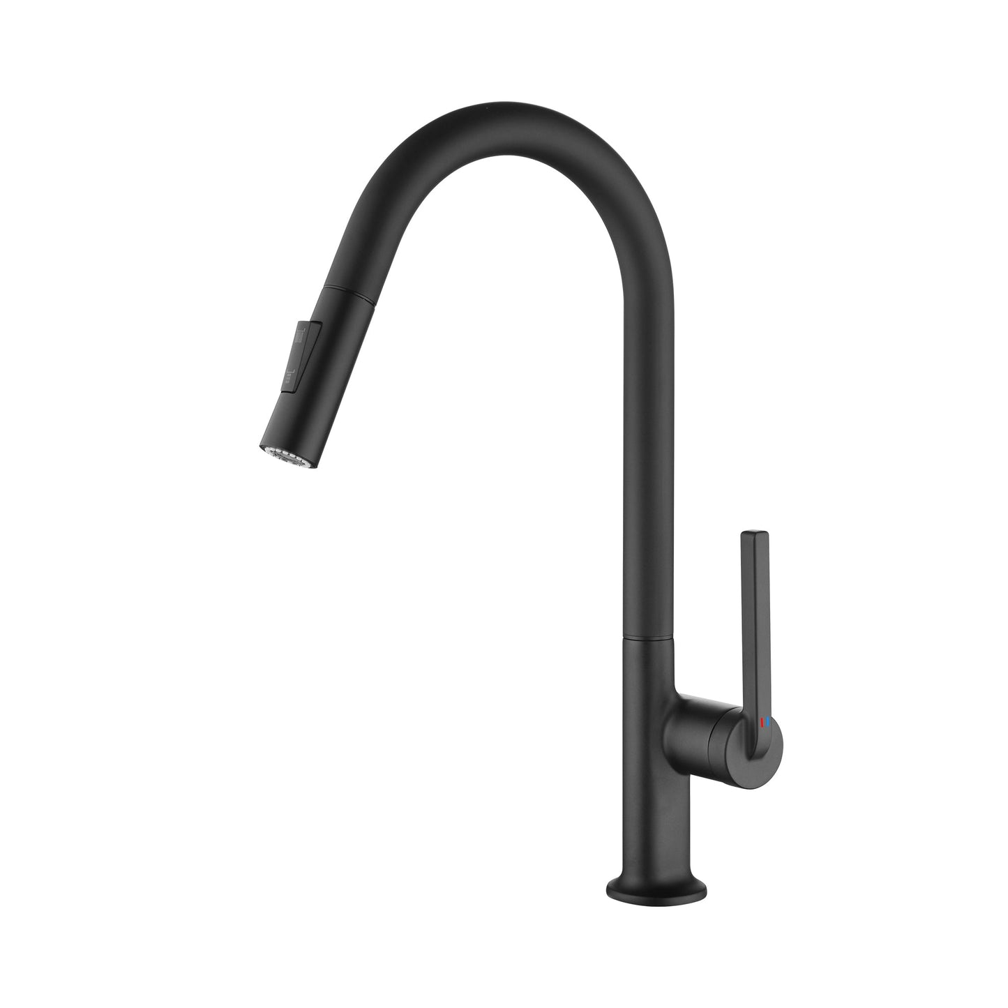 Mondawe Single Handle Bathroom Sink Faucet, Modern Bathroom Faucet with Sprayer Matte Black