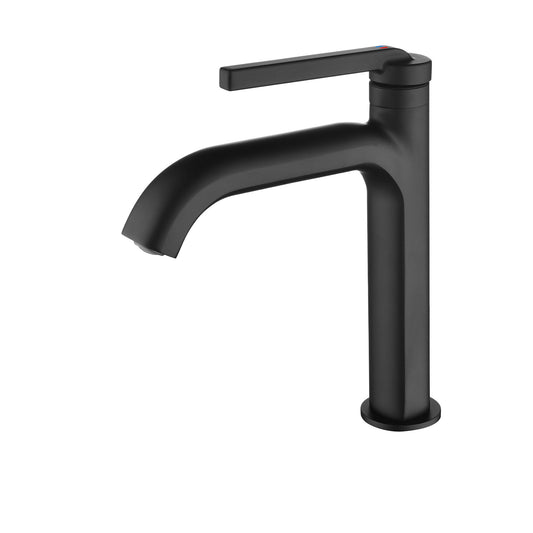 Mondawe Single Handle Bathroom Sink Faucet, Modern Bathroom Faucet with Sprayer Matte Black