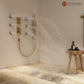 16in Ultra Thin Luxury Thermostatic Mist Shower Head 6 brass Body jets Shower Set