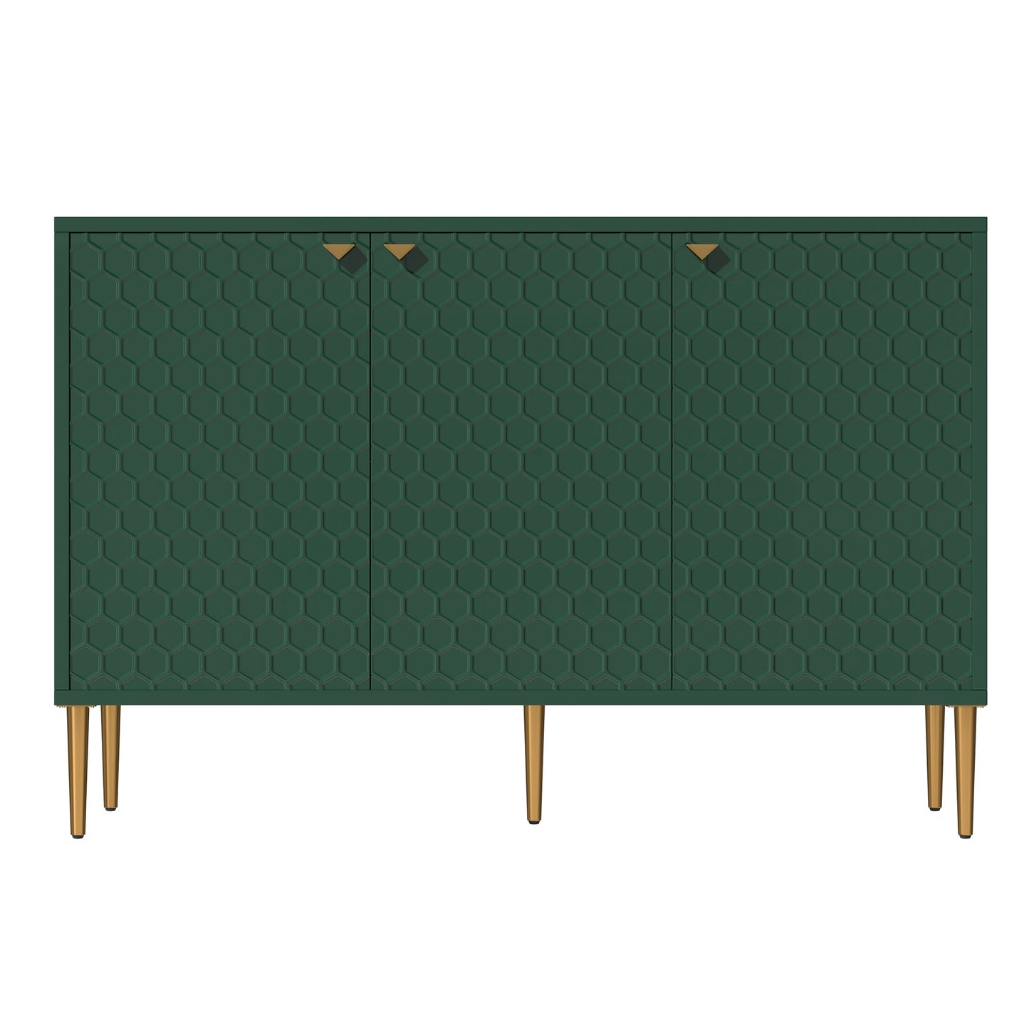 MONDAWE Free Standing Storage Cabinet, 3-Door Sideboard with Metal Knobs and Adjustable Shelf Accent Cabinet