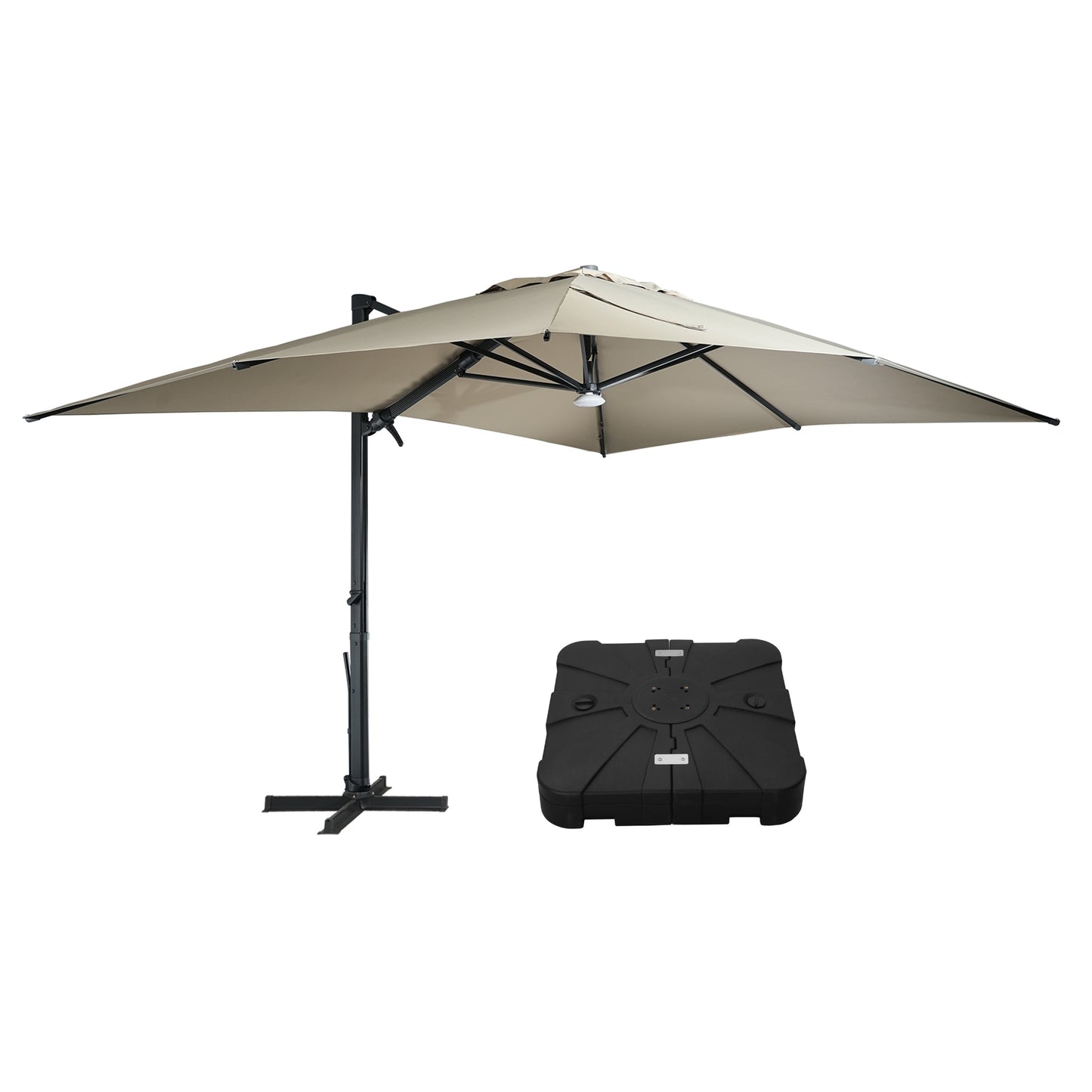 MONDAWE 10 ft Cantilever Patio Umbrella with 360 Rotation