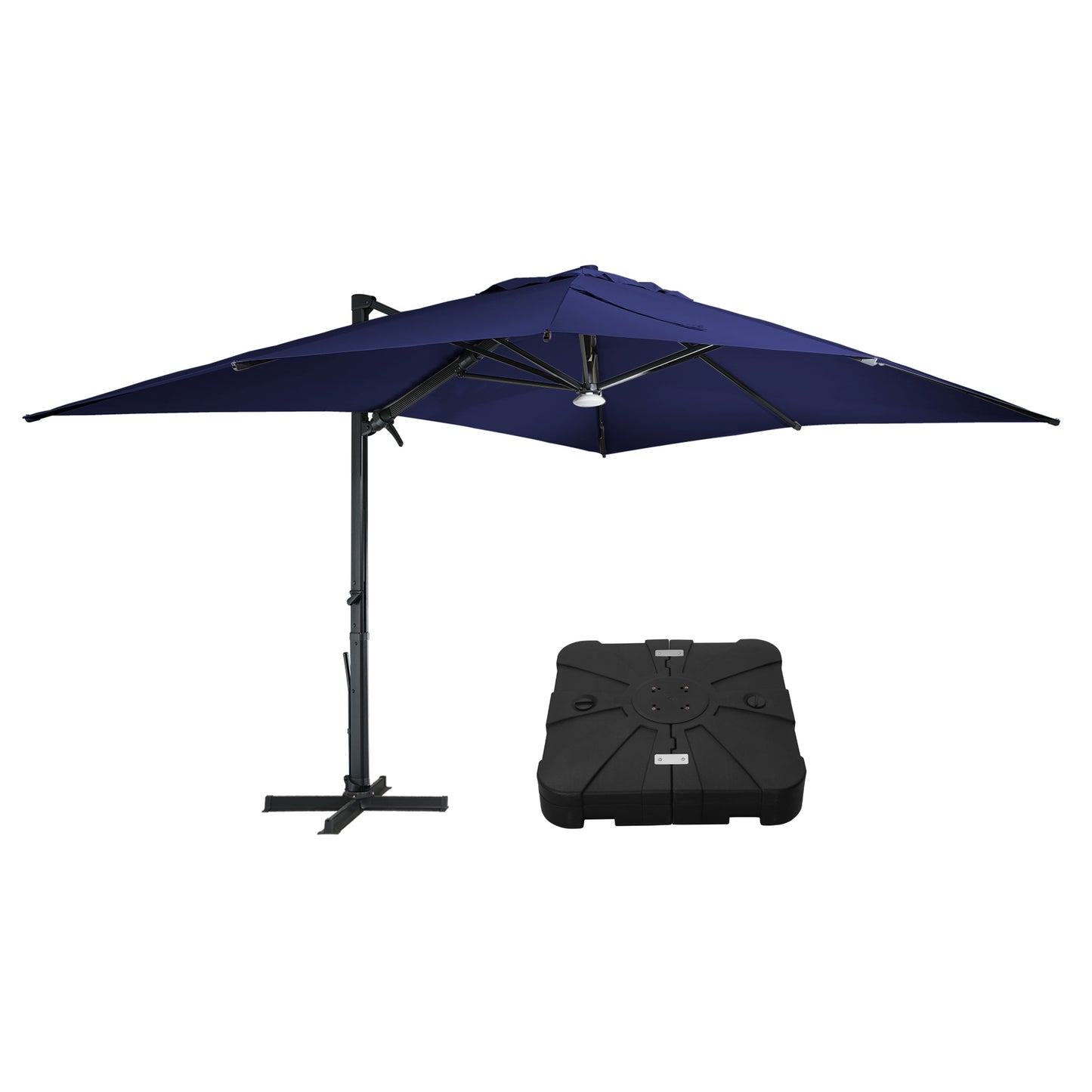 MONDAWE 10 ft Cantilever Patio Umbrella with 360 Rotation