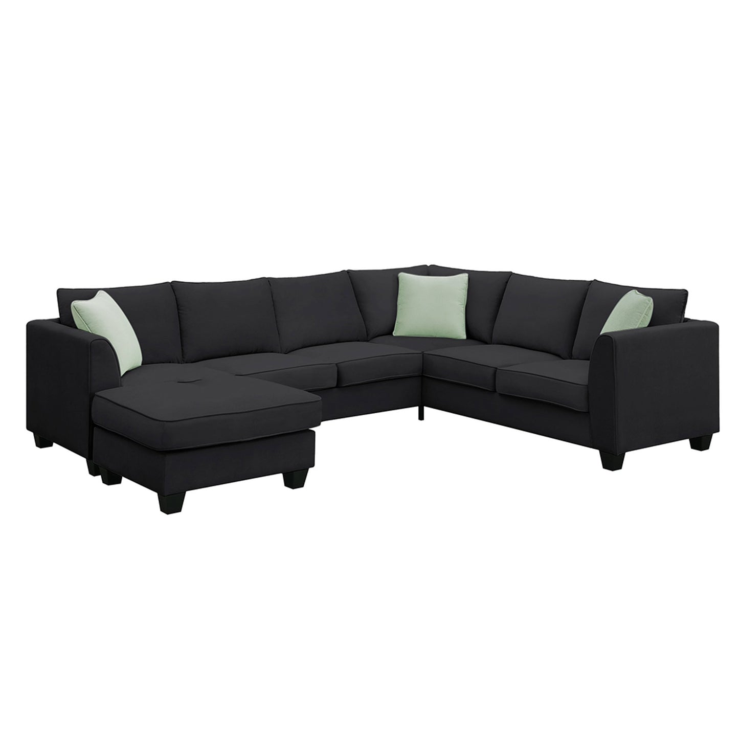 MONDAWE Sectional Sofa Couches Living Room Sets 7 Seats Modular Sectional Sofa with Ottoman