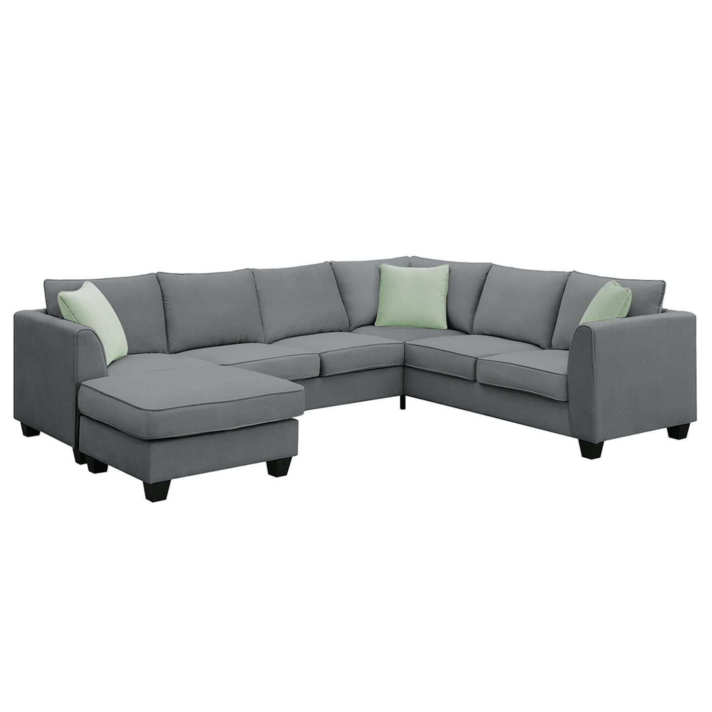 MONDAWE Sectional Sofa Couches Living Room Sets 7 Seats Modular Sectional Sofa with Ottoman