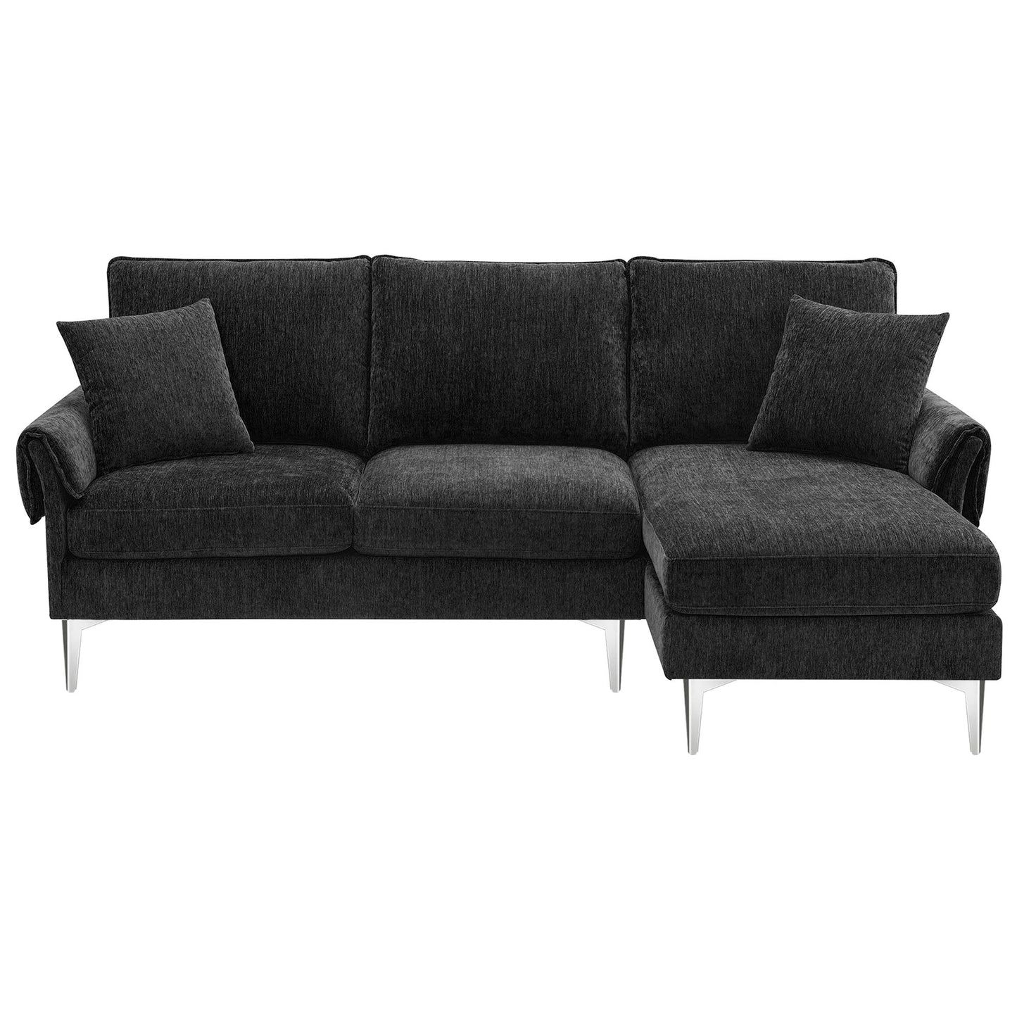 MONDAWE Convertible Sectional Sofa Modern Chenille L-Shaped Sofa Couch with Reversible Chaise Lounge