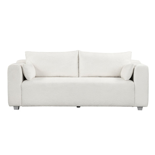 MONDAWE Modern Loop Yarn Fabric Sofa Minimalist 2-3 Seat Couch Loveseats with Extra Wide Domed Arms