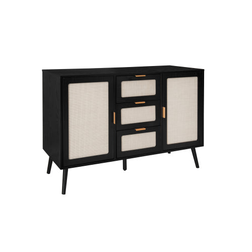 2 Door 3 Drawer Cabinet, Accent Storage Cabinet, Suitable for Living Room, Bedroom, Dining Room