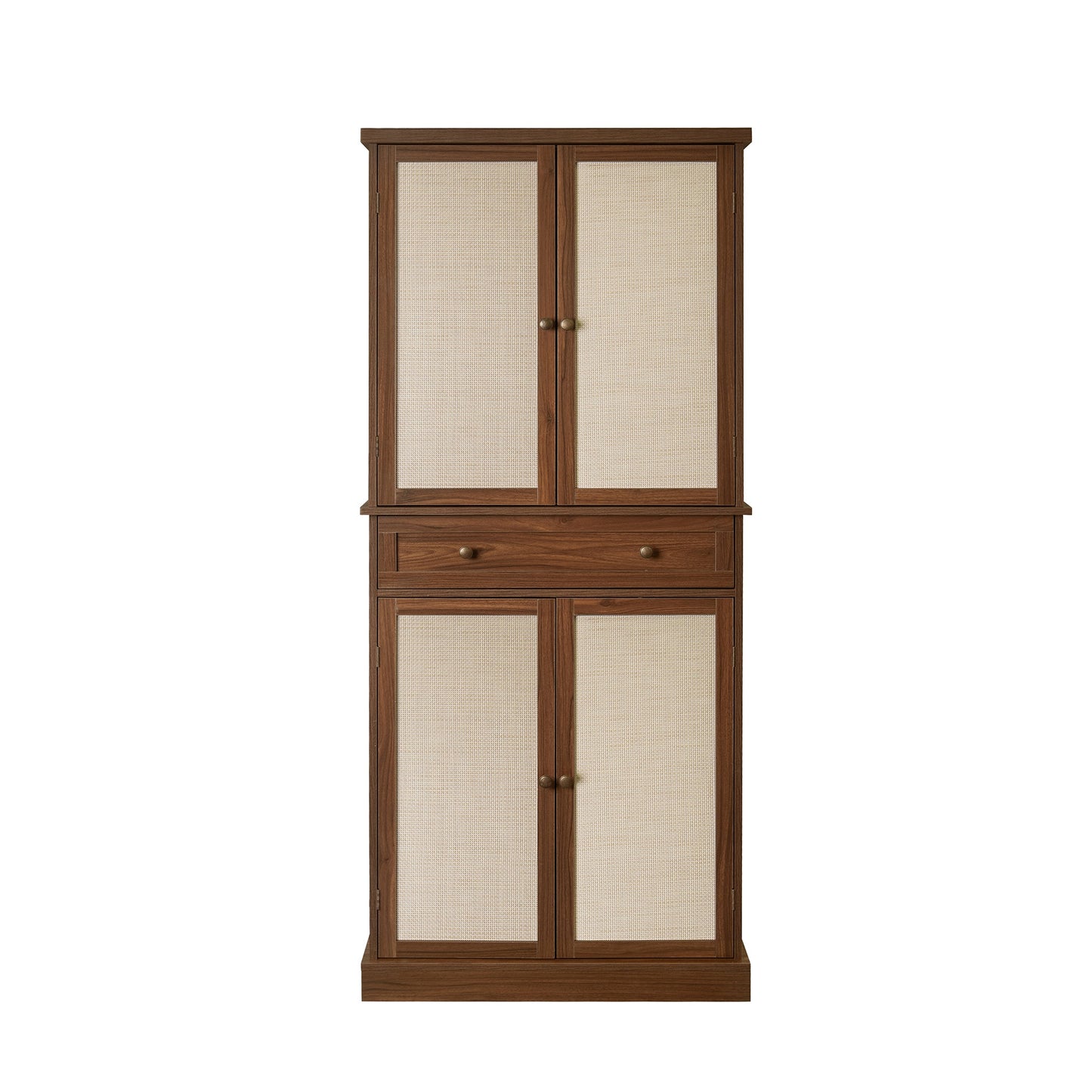 mondawe 72 inch tall kitchen pantry cabinet farmhouse storage cabinet with 4 doors and drawer