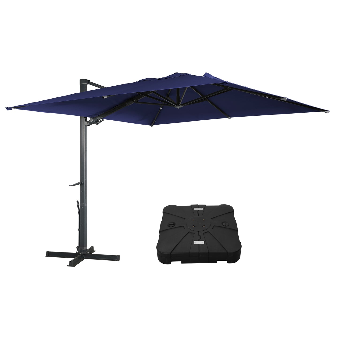 MONDAWE 10 ft Cantilever Patio Umbrella with Base Included