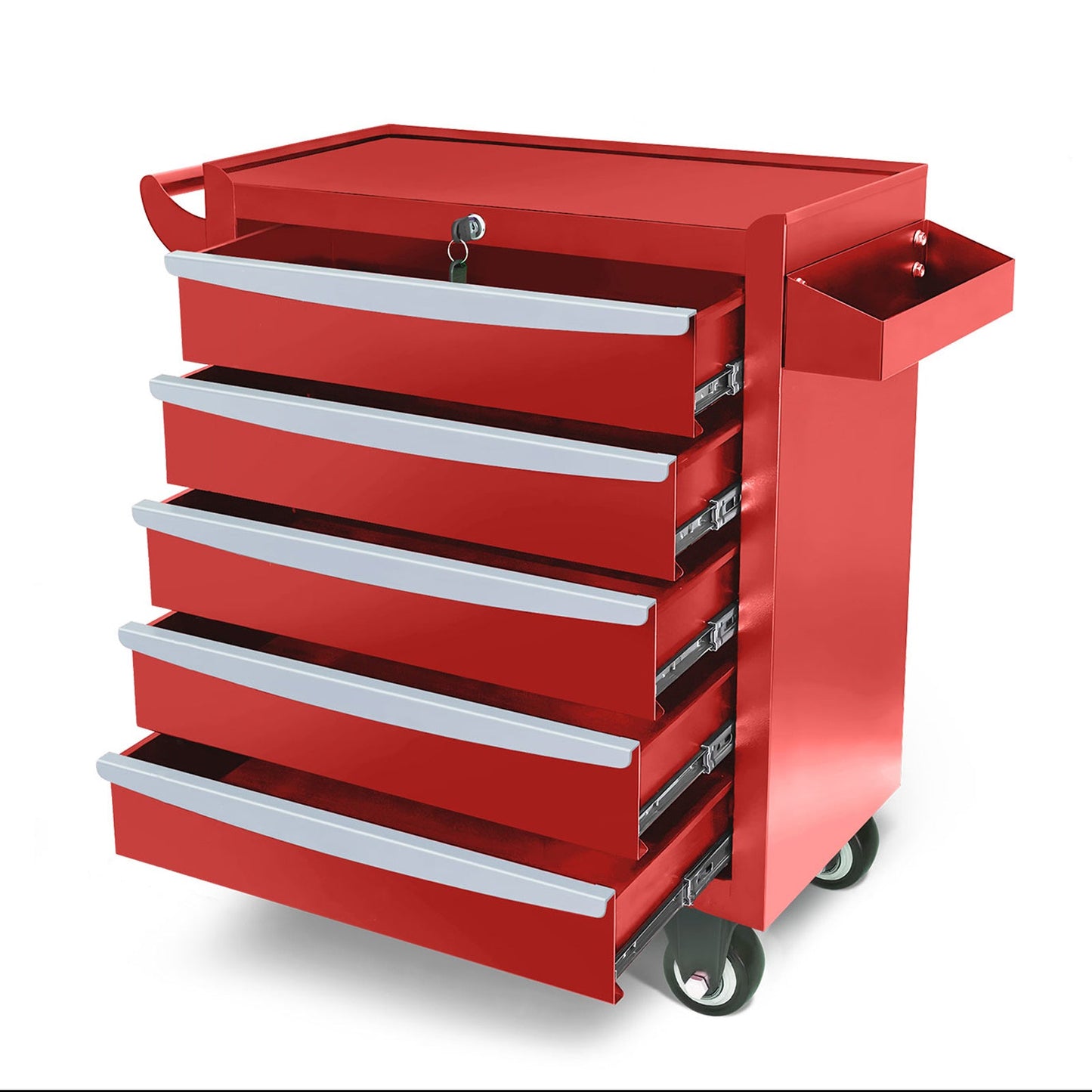 Mondawe 5-Drawer Rolling Tool Chest, Metal Tool Box with Wheels & Lock Garage Storage Cabinets