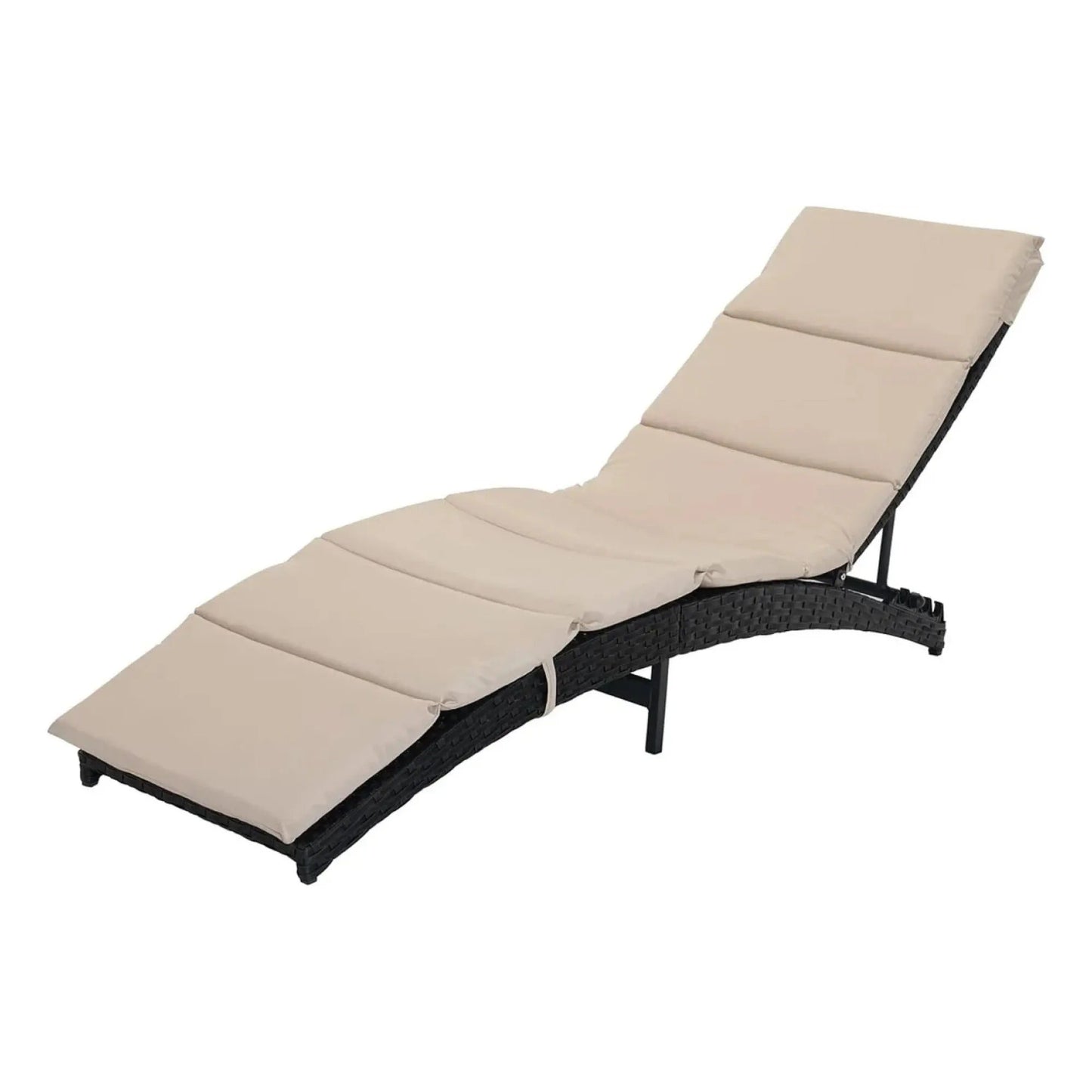 MONDAWE Folding Chaise Lounge Chairs With Cushions In Aluminum Frame