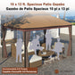 10 ft. x 13 ft. Outdoor Iron Frame Patio Gazebo Double Straight Top Pavilion Canopy Tent Shelter with Netting or Curtains