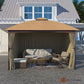 10ft. x12 ft. Outdoor Iron Frame Gazebo with Double Arc Top With Netting and Curtains for Patio or Garden