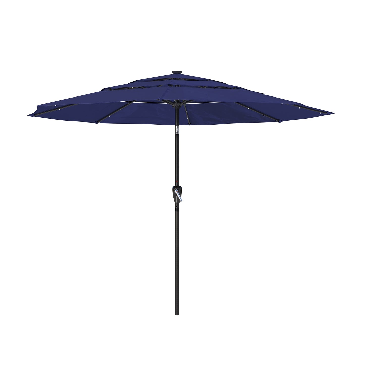 MOHT103LED_PRNT Mondawe 10ft 3-Tier LED Solar Outdoor Patio Market Umbrella