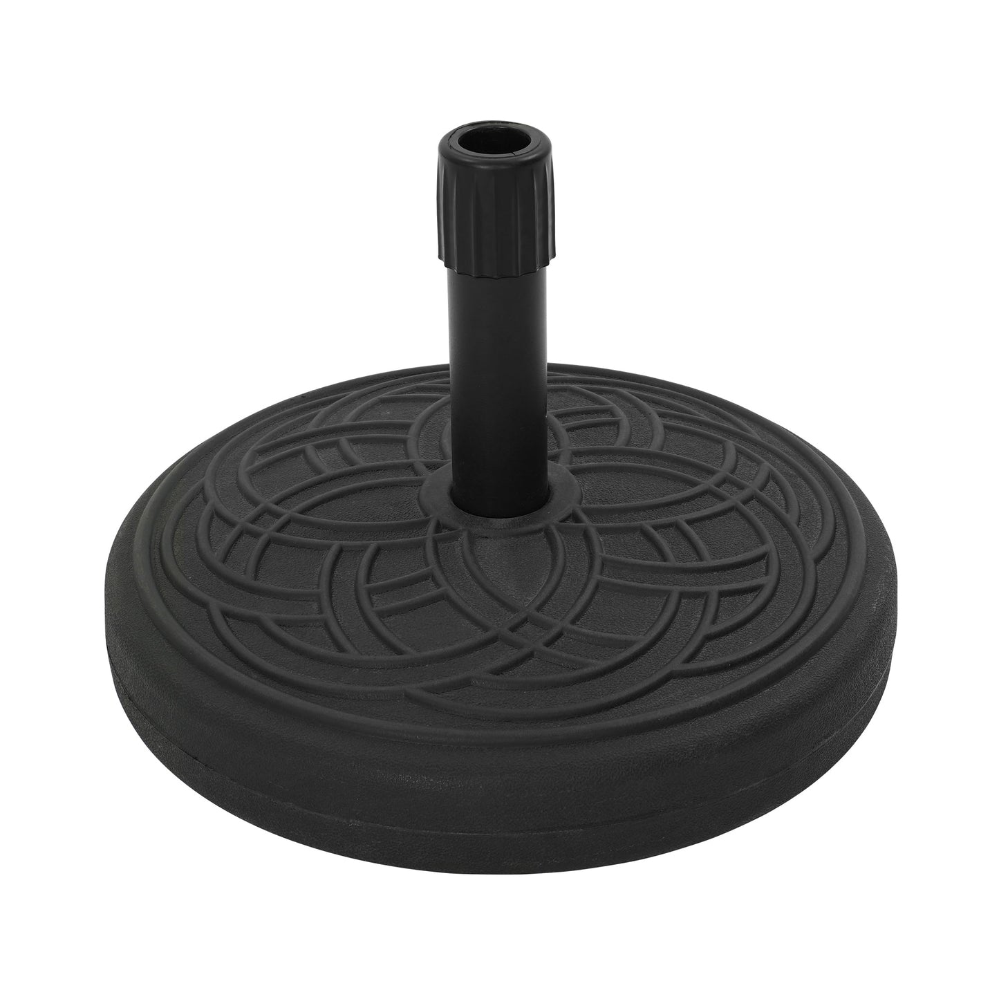 MONDAWE 5 lbs. Heavy-Duty Round Outdoor Patio Umbrella Base in Black