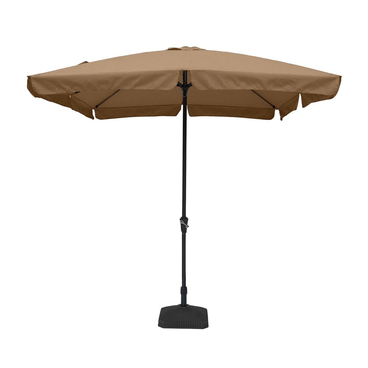 MONDAWE 8 ft. x 10 ft. Skirted Canopy Outdoor Patio Square Market Umbrella With Base Stand Included