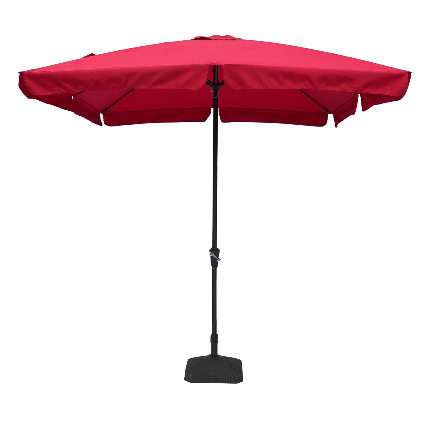 MONDAWE 8 ft. x 10 ft. Skirted Canopy Outdoor Patio Square Market Umbrella With Base Stand Included