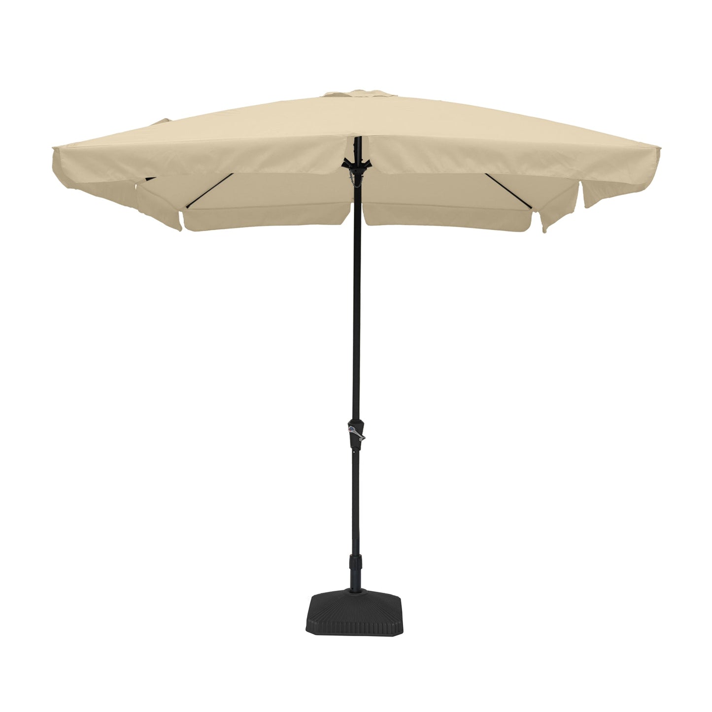 MONDAWE 8 ft. x 10 ft. Skirted Canopy Outdoor Patio Square Market Umbrella With Base Stand Included