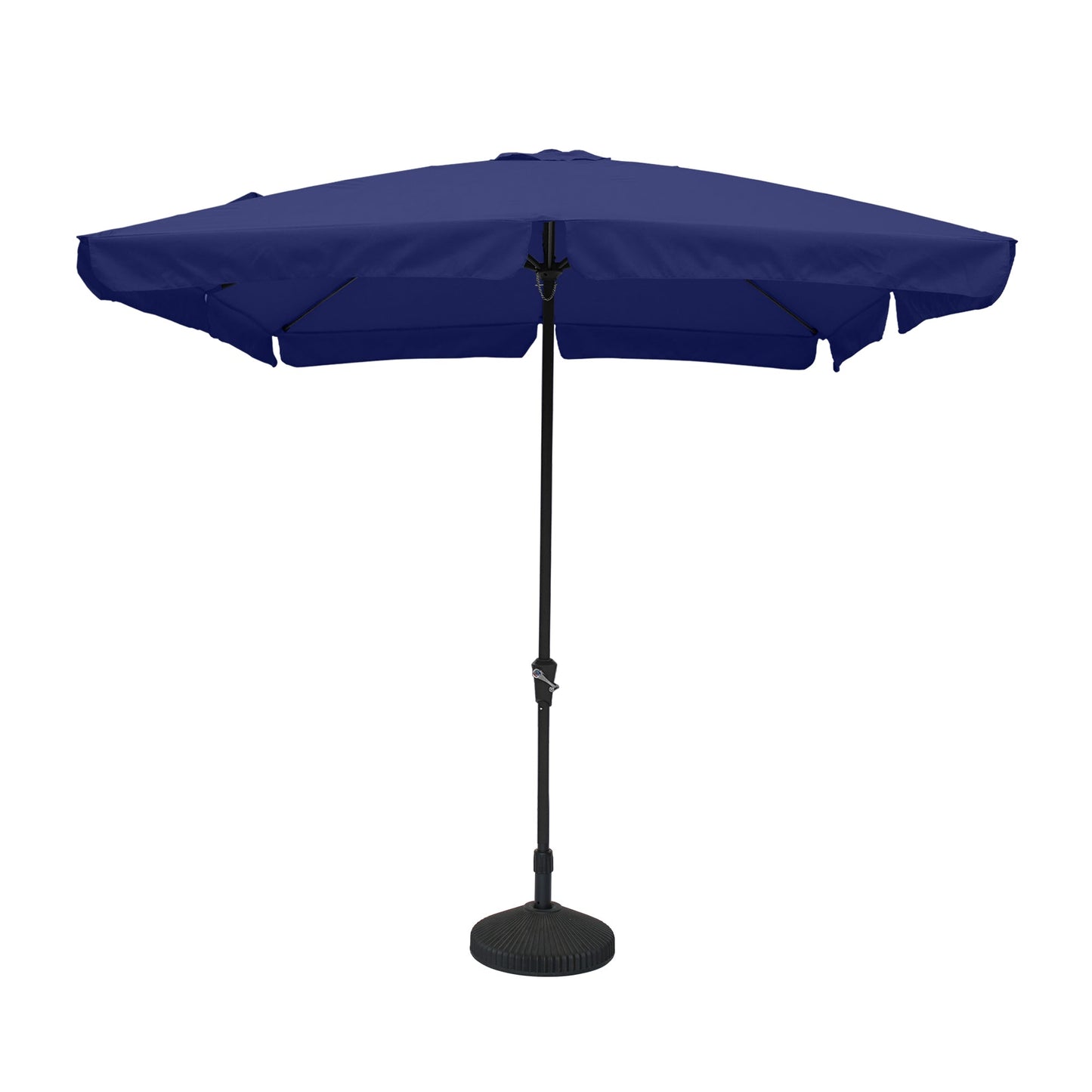 MONDAWE 8 ft. x 10 ft. Crank Design Skirt Skylight Bright Outdoor Square Market Umbrella With Base Stand Included