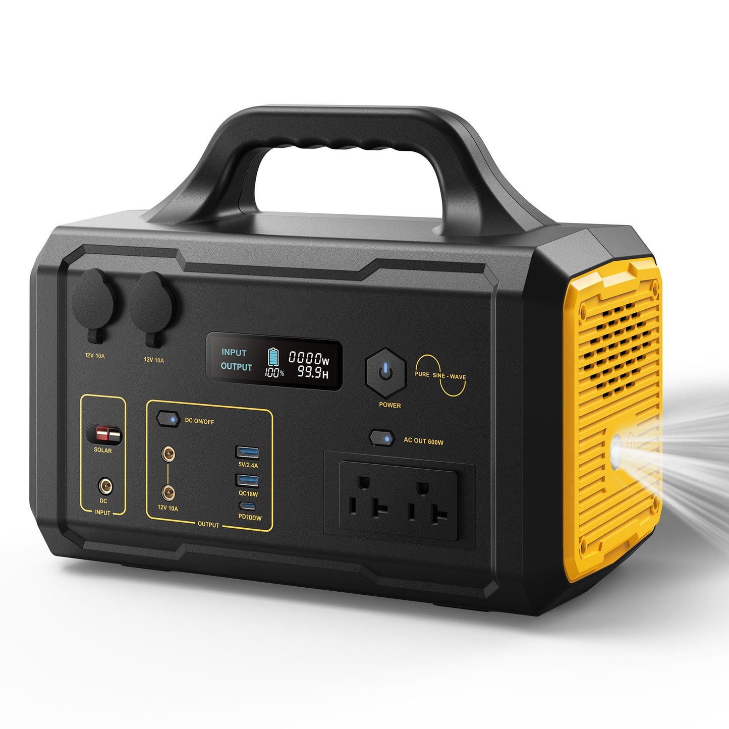 Mondawe Portable Power Station 300W Outdoor Solar Powered Battery Generator with AC Outlet USB Port