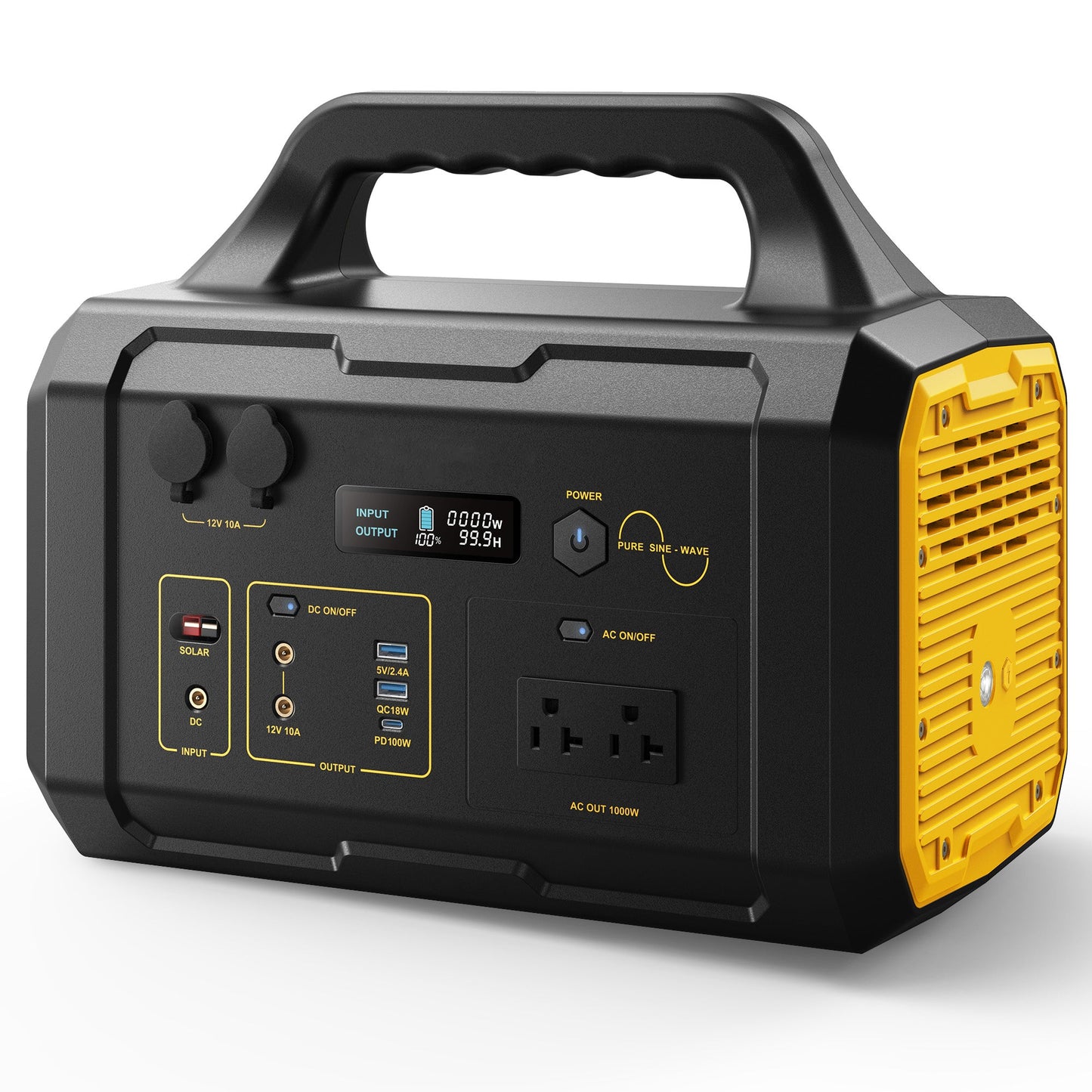 Mondawe Portable Power Station 1000W 1024Wh Outdoor Solar Generator Fast Charging