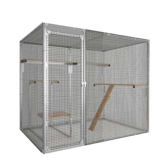 MO-SS-00078 Mondawe 7.8 ft ¡Á4.9 ft Cat House Large Catio, Cat Cage Shelter Enclosure Playpen