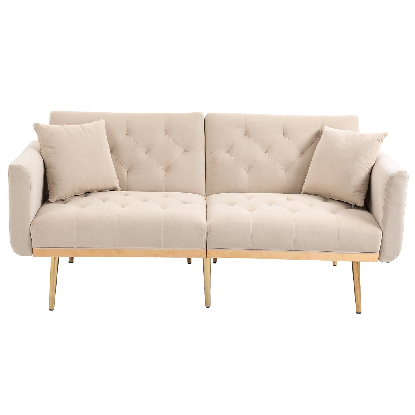 Mondawe Teddy Velvet Sofa , Accent sofa .loveseat sofa with metal feet