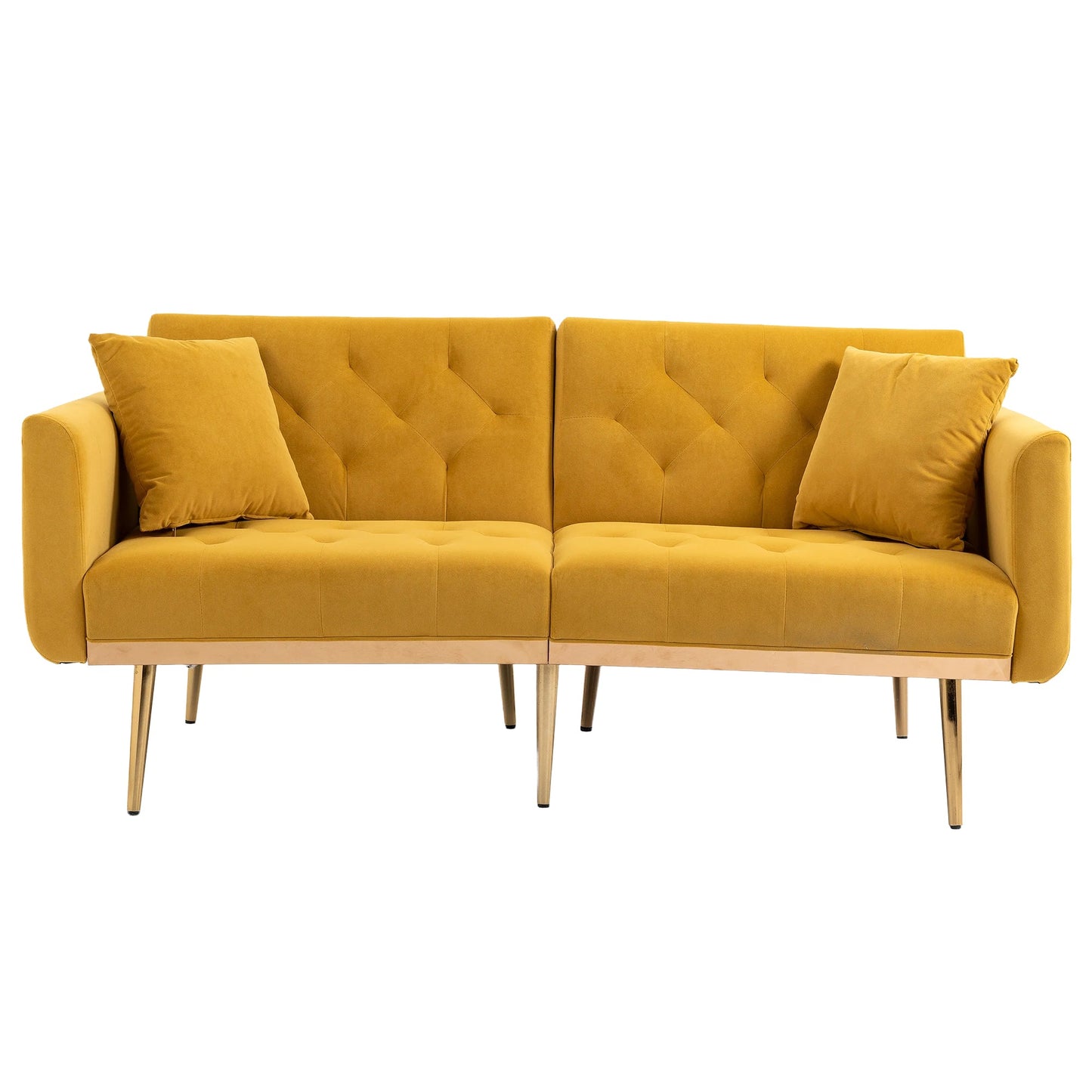 Mondawe Teddy Velvet Sofa , Accent sofa .loveseat sofa with metal feet