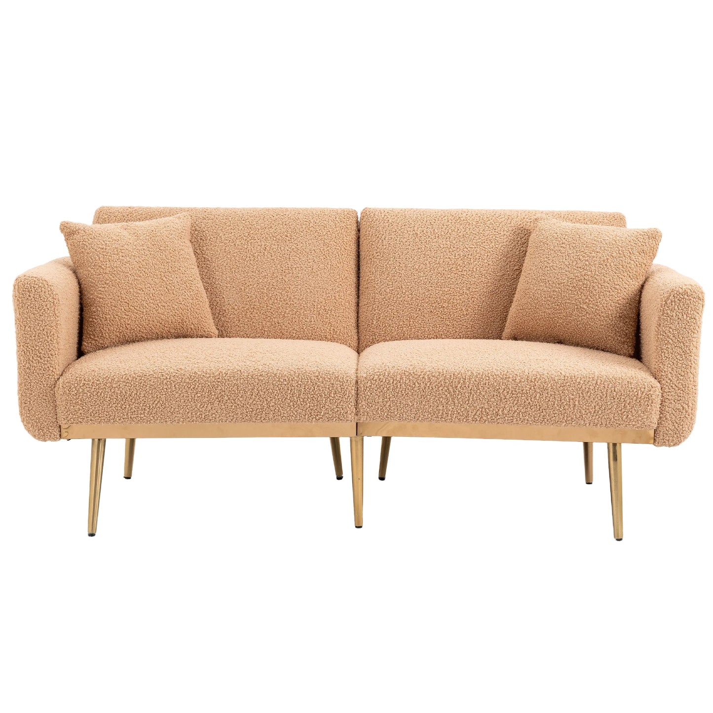 Mondawe Teddy Velvet Sofa , Accent sofa .loveseat sofa with metal feet