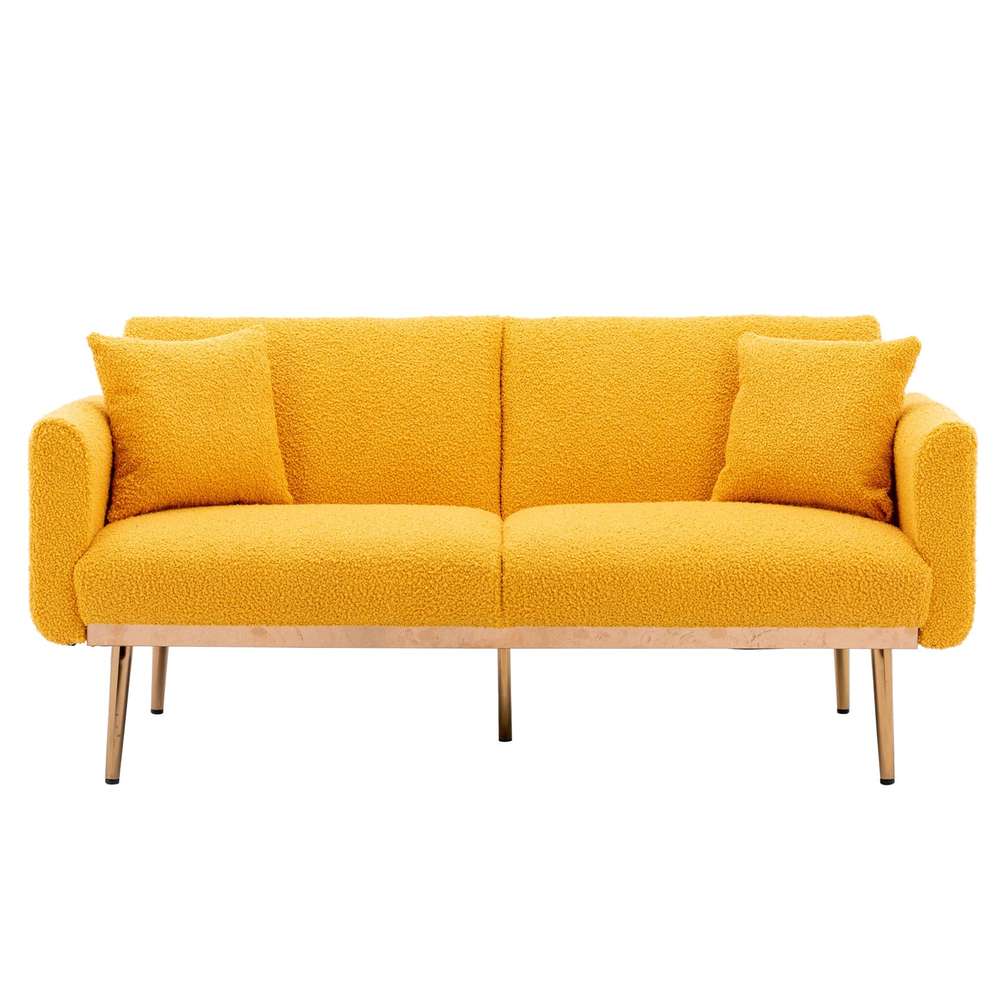 Mondawe Teddy Velvet Sofa , Accent sofa .loveseat sofa with metal feet