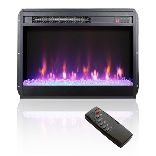 Mondawe 23Inch Electric Fireplace Insert, Ultra Thin Heater,Remote Control With Timer