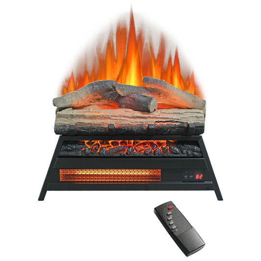 Mondawe 23 Inch Electric Fireplace  3D Log Set Insert, Infrared Fireplace Heater For Indoor