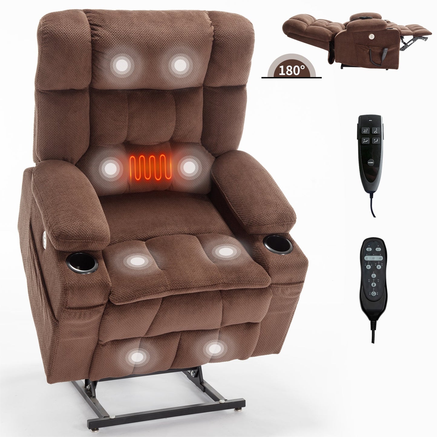 Mondawe Dual Motor Infinite Position Power Lift Recliner Chair