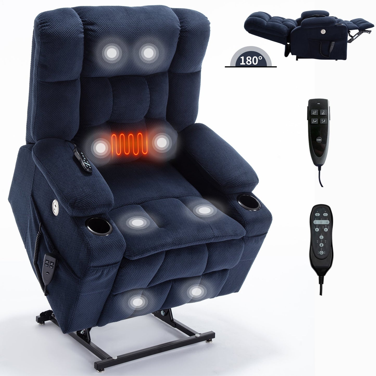 Mondawe Dual Motor Infinite Position Power Lift Recliner Chair